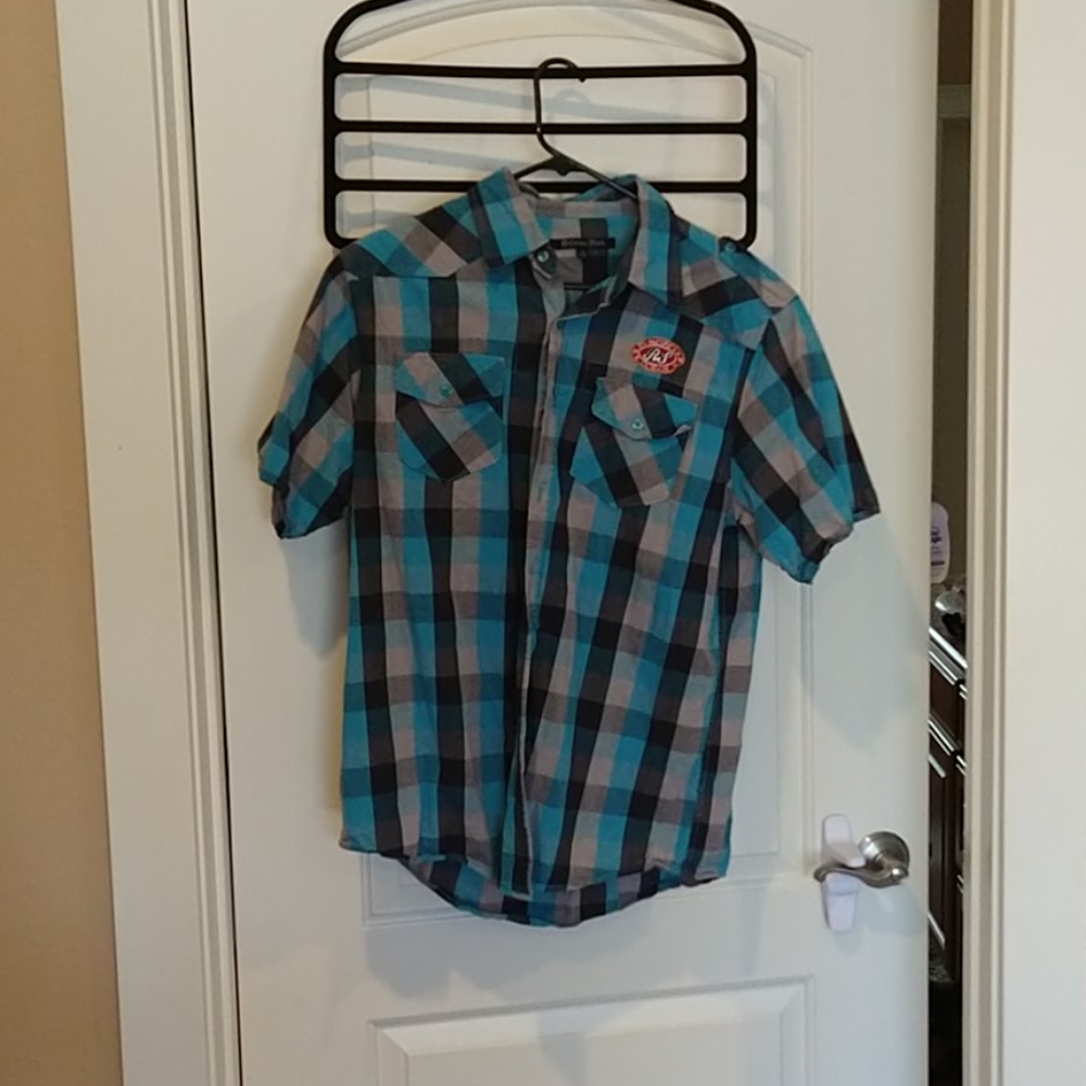 Men's Button-Up Plaid Shirt